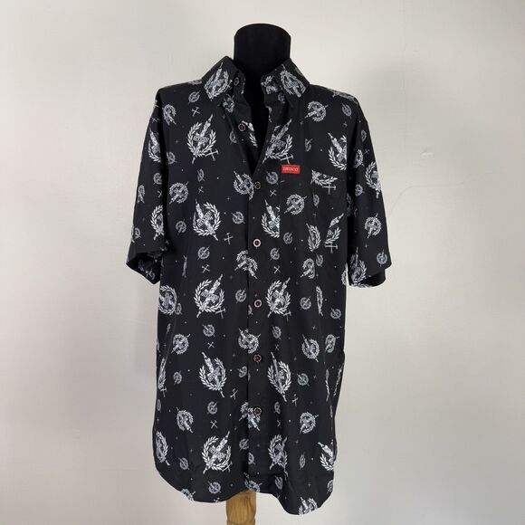 NWOT Dixxon 'The Candle' Men's Button-Up Short Sleeve Shirt - Small - Picture 2 of 8